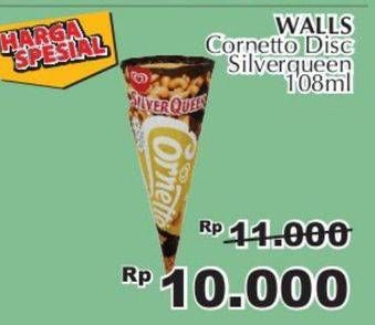 Promo Harga WALLS Cornetto Silver Queen 108 ml - Giant