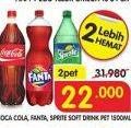 Promo Harga COCA COLA Minuman Soda per 2 pet 1500 ml - Superindo