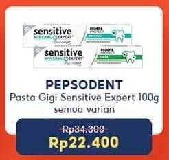Promo Harga PEPSODENT Pasta Gigi Sensitive Expert All Variants 100 gr - Indomaret