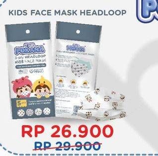 Promo Harga POKANA Face Mask Kids Headloop  - Alfamart