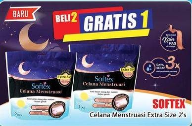 Promo Harga Softex Celana Menstruasi Extra Size 2 pcs - Hari Hari