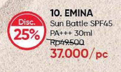 Promo Harga EMINA Sun Battle SPF 45+ PA+++ 30 ml - Guardian