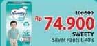 Promo Harga Sweety Silver Pants L40 40 pcs - Alfamidi