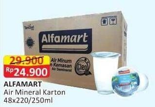 Promo Harga ALFAMART Air Mineral per 48 pcs 240 ml - Alfamart