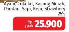 Promo Harga KIPAO Bakpao Ayam, Coklat, Kacang Merah, Pandan, Sapi, Keju, Strawberry 25 pcs - Lotte Grosir