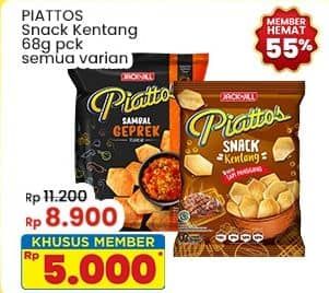 Promo Harga Piattos Snack Kentang All Variants 68 gr - Indomaret