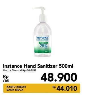 Promo Harga INSTANCE Hand Sanitizer Gel 500 ml - Carrefour