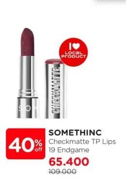 Promo Harga Somethinc Checkmatte Transferproof Lipstick 19 Endgame  - Watsons