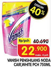 Promo Harga VANISH Penghilang Noda Cair Pink 750 ml - Superindo