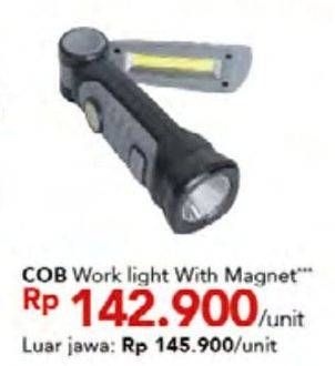 Promo Harga Cob Work Light With Magnet  - Carrefour