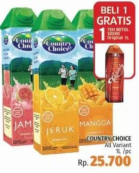 Promo Harga COUNTRY CHOICE Jus Buah All Variants 1000 ml - LotteMart