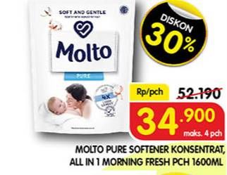 Promo Harga MOLTO All in 1 Blue Morning Fresh 1600 ml - Superindo