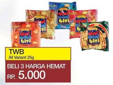 Promo Harga TINI WINI BITI Biskuit Crackers All Variants per 3 pouch 25 gr - Yogya
