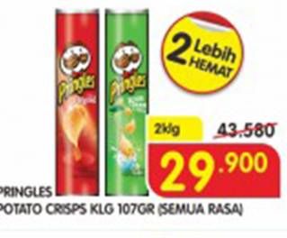 Promo Harga PRINGLES Potato Crisps All Variants per 2 kaleng 107 gr - Superindo