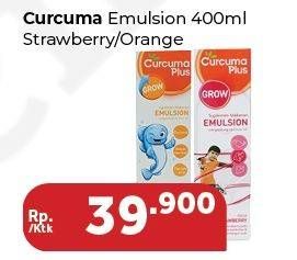 Promo Harga CURCUMA PLUS Emulsion Suplemen Makanan Strawberry, Jeruk 400 ml - Carrefour