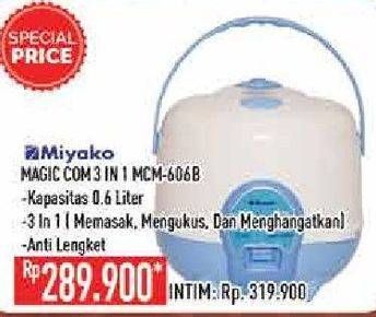 Promo Harga MIYAKO MCM-606 B Magic Com  - Hypermart