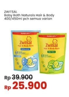 Promo Harga Zwitsal Natural Baby Bath 2 In 1 All Variants 400 ml - Indomaret