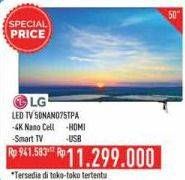 Promo Harga LG 50NANO75TPA LED TV 50"  - Hypermart