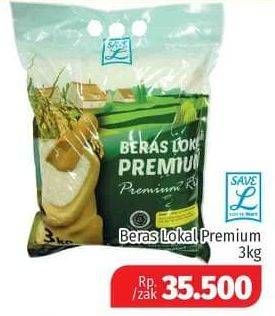 Promo Harga Save L Beras Lokal Premium 3 kg - Lotte Grosir