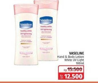 Promo Harga VASELINE Intensive Care Healthy White UV Lightening 100 ml - Lotte Grosir