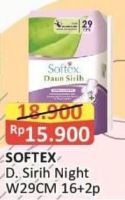 Promo Harga Softex Daun Sirih 29cm 18 pcs - Alfamart