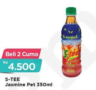 Promo Harga S TEE Minuman Teh Melati Jasmine per 2 botol 350 ml - Alfamart