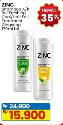 Promo Harga Zinc Shampoo Refreshing Cool, Hair Fall Treatment 170 ml - Indomaret