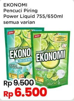 Promo Harga Ekonomi Pencuci Piring Power Liquid All Variants 650 ml - Indomaret