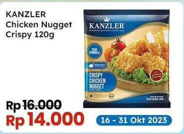 Promo Harga Kanzler Chicken Nugget Crispy 120 gr - Indomaret