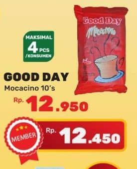 Promo Harga Good Day Instant Coffee 3 in 1 Mocacinno per 10 sachet 20 gr - Yogya