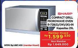 Promo Harga SHARP Microwave Oven R-728 Kapasitas 25L  - Hypermart