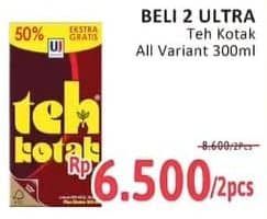 Promo Harga Ultra Teh Kotak All Variants 300 ml - Alfamidi
