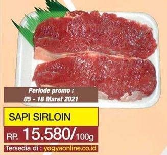 Promo Harga Daging Has Luar (Daging Sirloin) per 100 gr - Yogya