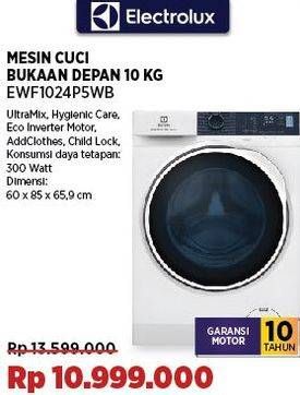Promo Harga Electrolux EWF1024P5WB | Mesin Cuci  - COURTS