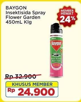 Promo Harga Baygon Insektisida Spray Flower Garden 450 ml - Indomaret