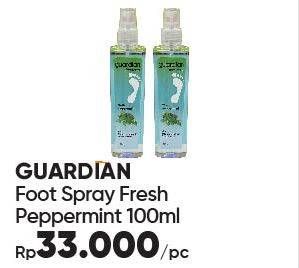 Promo Harga GUARDIAN Foot Spray Fresh Peppermint 100 ml - Guardian