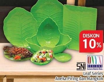 Promo Harga ONYX Peralatan Makan Melamin Leaf Series  - Lotte Grosir