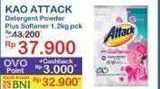 Promo Harga Attack Detergent Powder Plus Softener 1200 gr - Indomaret