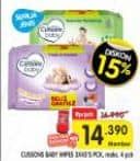 Cussons Baby Wipes 50 sheet Diskon 15%, Harga Promo Rp14.390, Harga Normal Rp16.990, Maksimal 4 Pck, Khusus Member