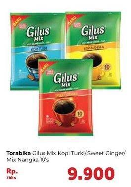 Promo Harga Torabika Gilus Mix Nangka, Sweet Ginger, Turki per 10 sachet 23 gr - Carrefour