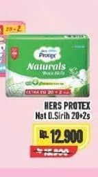 Promo Harga Hers Protex Naturals Daun Sirih Wing 23, 5cm 22 pcs - Alfamart