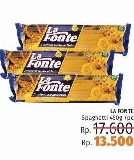 Promo Harga LA FONTE Spaghetti 11 450 gr - LotteMart