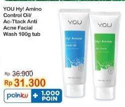 Promo Harga YOU Hy! Amino Facial Wash Oil Control, Anti-acne 100 gr - Indomaret