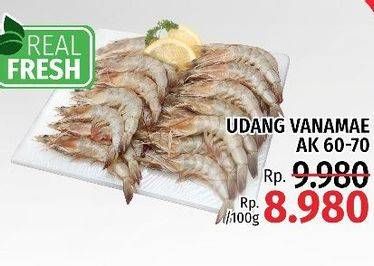 Promo Harga Udang Vanamae AK60-70 per 100 gr - LotteMart