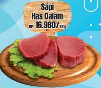 Promo Harga Daging Has Dalam (Tenderloin) per 100 gr - Yogya