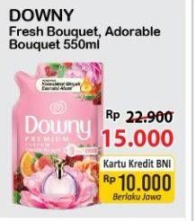 Promo Harga DOWNY Premium Parfum Fresh Bouquet, Adorable Bouquet 550 ml - Alfamart