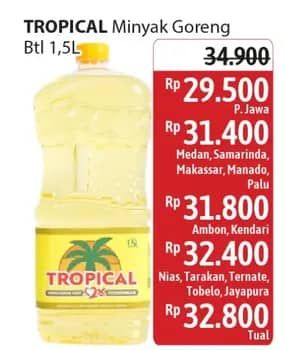 Promo Harga Tropical Minyak Goreng 1500 ml - Alfamidi