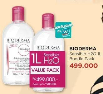 Promo Harga BIODERMA Sensibio H2O Value Pack 1 ltr - Watsons