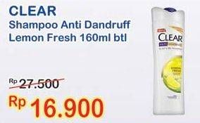 Promo Harga CLEAR Shampoo Lemon Fresh 160 ml - Indomaret