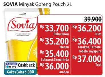 Promo Harga Sovia Minyak Goreng 2000 ml - Alfamidi